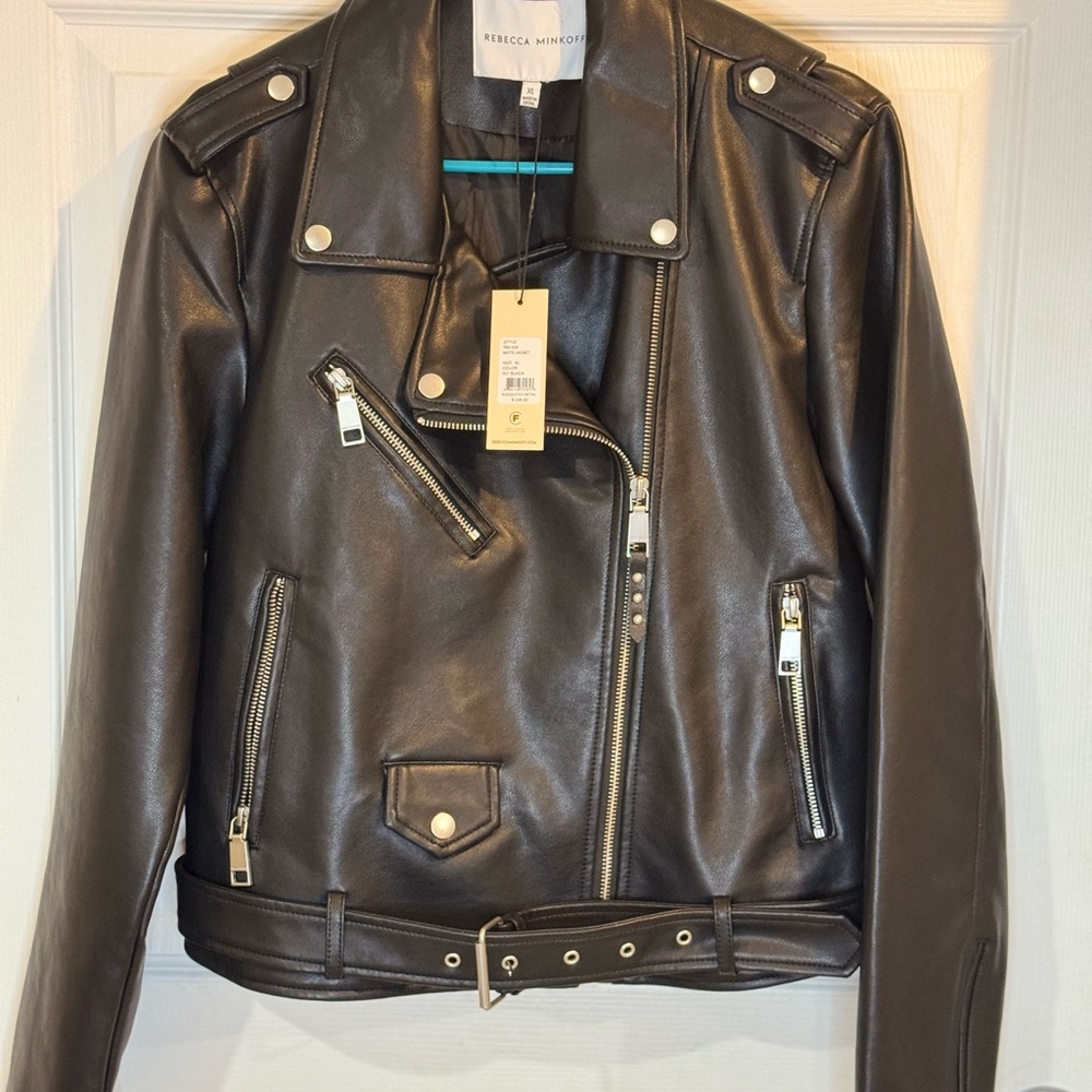 Rebecca Minkoff Jet Moto faux leather jacket  NWT